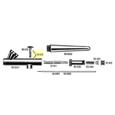 Badger QD-koppeling #51-042 – Snelsluiting Voor Airbrush, Inclusief Mannelijke Connector – Bespaart Tijd Bij Wisselen