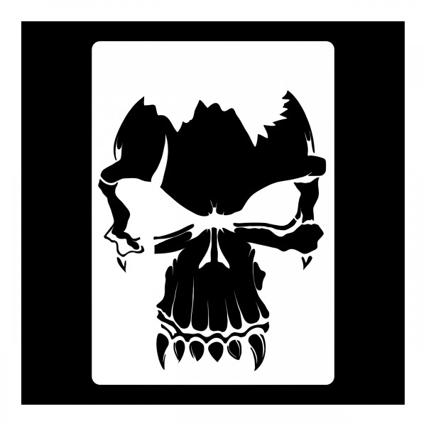 Skull #14 | Totenkopf Airbrush-Schablone | ca. 20 x 14cm