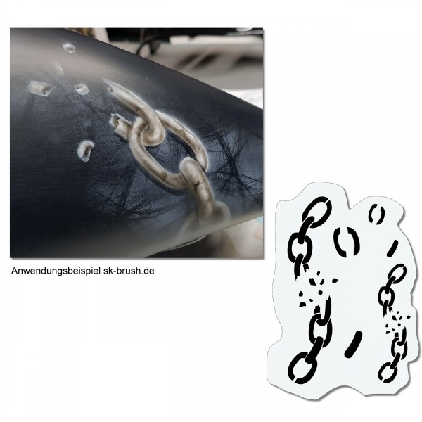 Chains - Ketten | Airbrush Schablone A4
