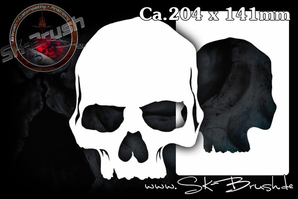 Skull #176 | Totenkopf Airbrush-Schablone A5