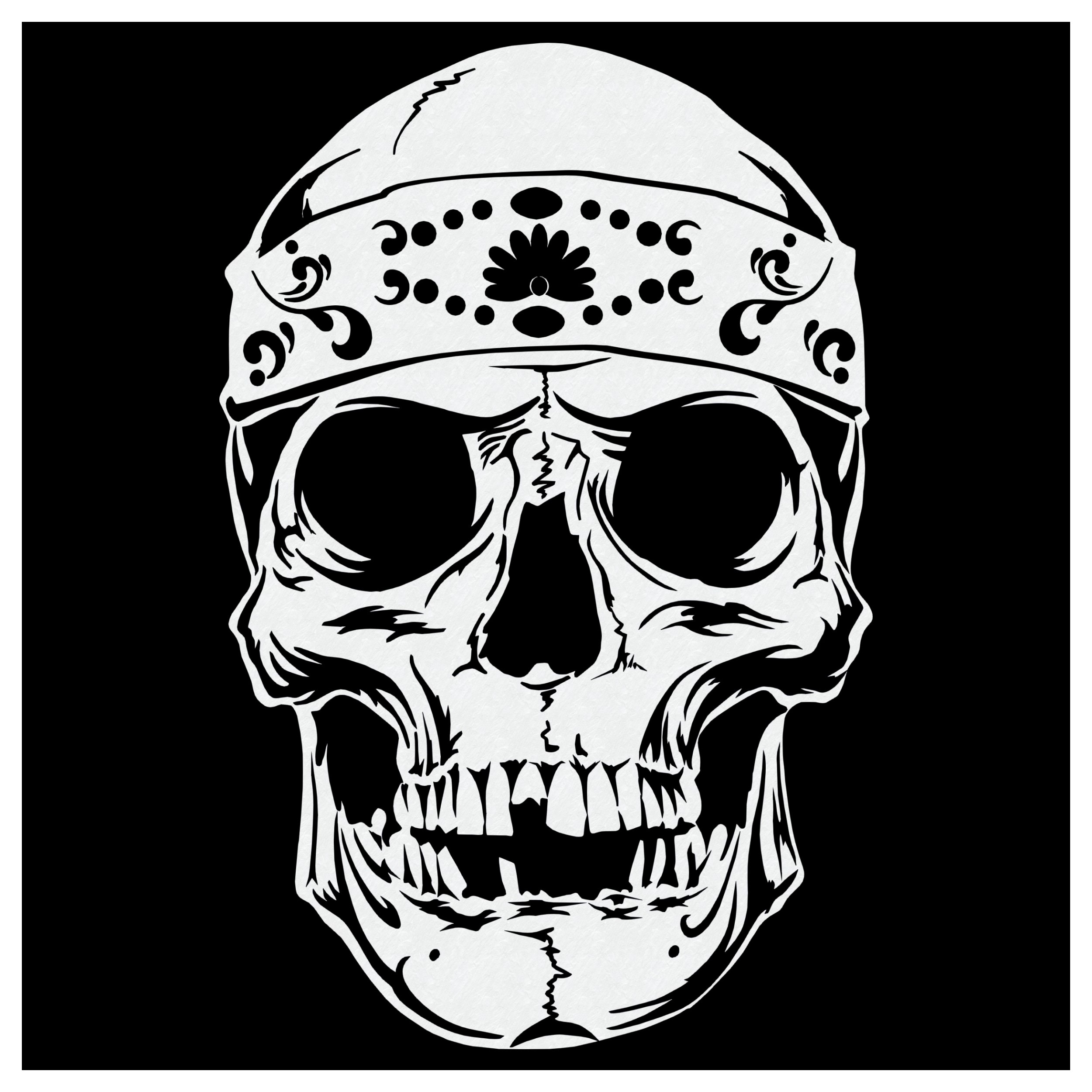 "Gangsta Skull" | Totenkopf Airbrush Schablone A4