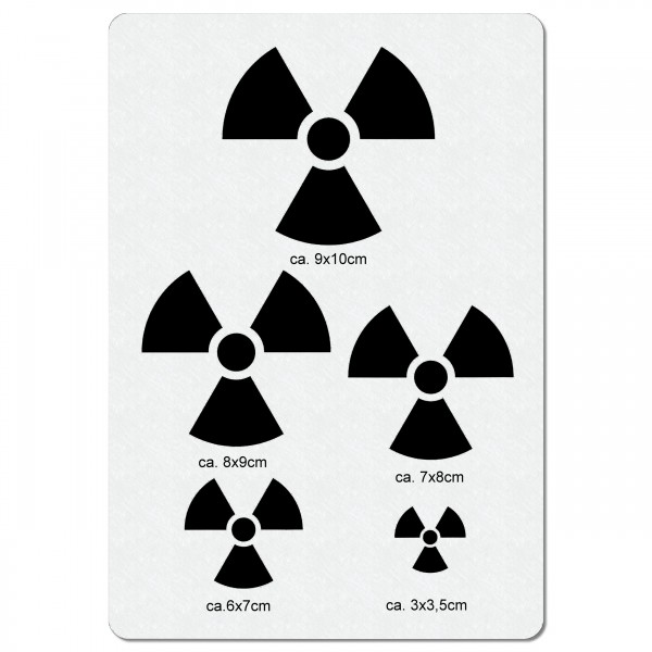Atom Zeichen | Airbrush Schablone A4