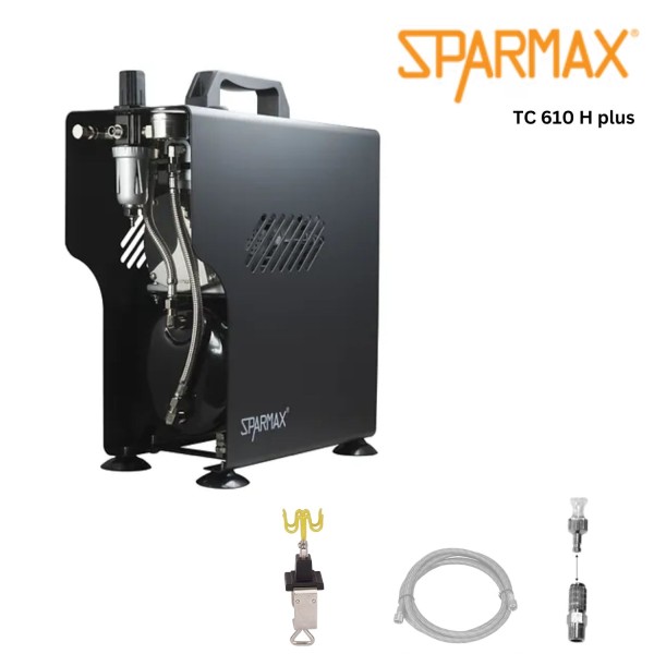 Sparmax TC 610 H+ | Airbrush Kompressor SET