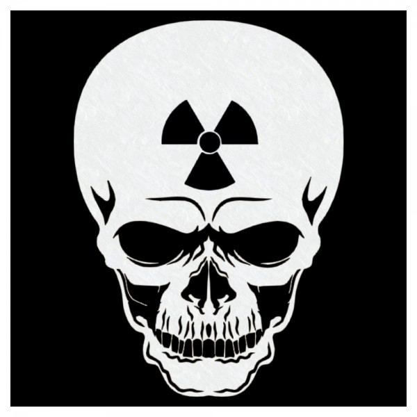 Atom-Nuklear Totenkopf | Airbrush Schablone A5