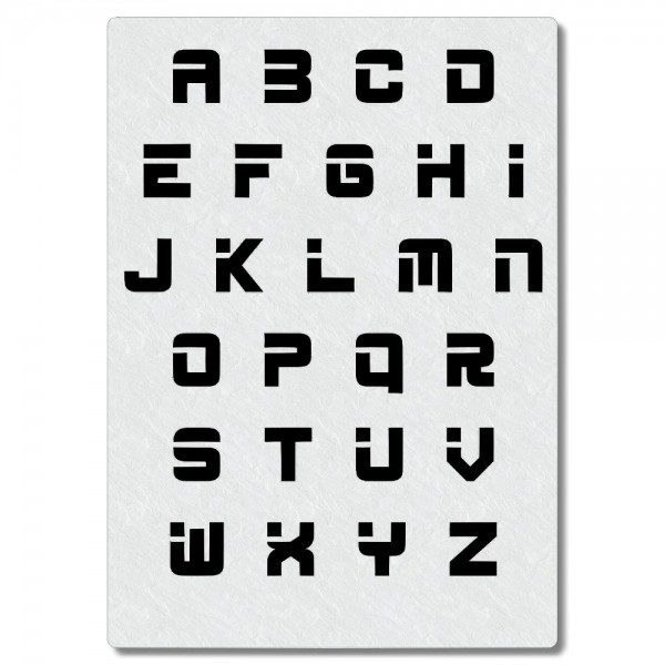 Alphabet Digital | Airbrush Schablone Buchstaben A4