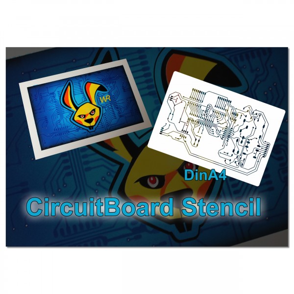 Circuit Board Platine - Leiterplatte Elektronik | Airbrush Schablone
