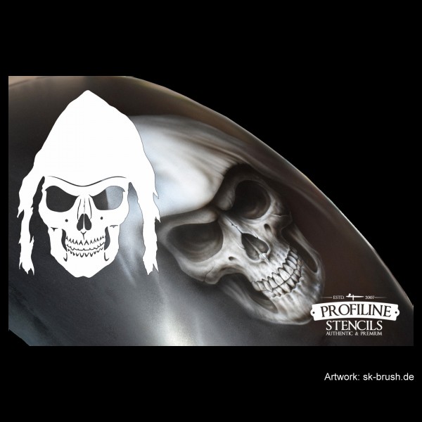 Reaper Skull | Totenkopf Airbrush-Schablone | ca. 25 x 19cm