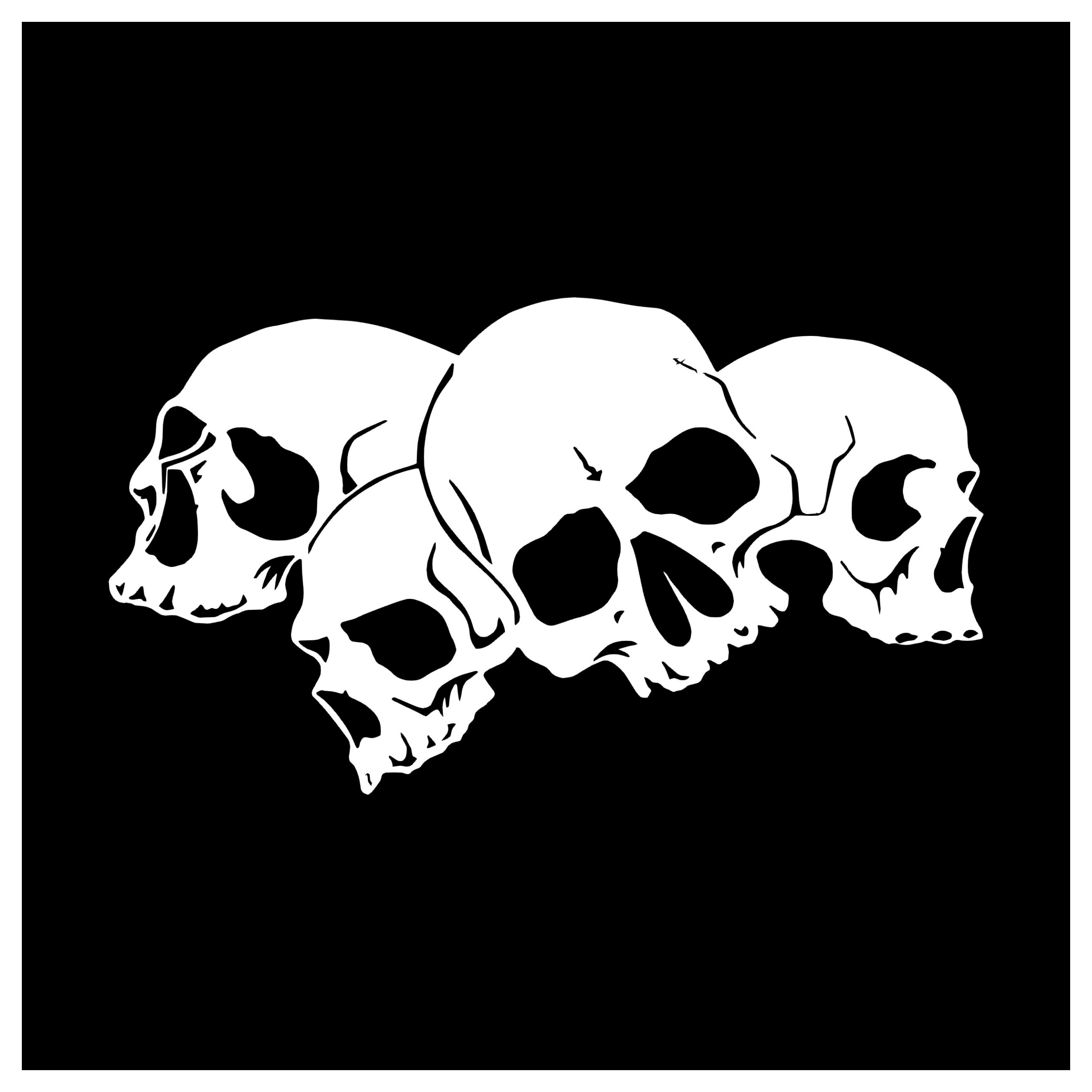 Airbrush Schablone für Schädel Skull's Stencil Totenköpfe 