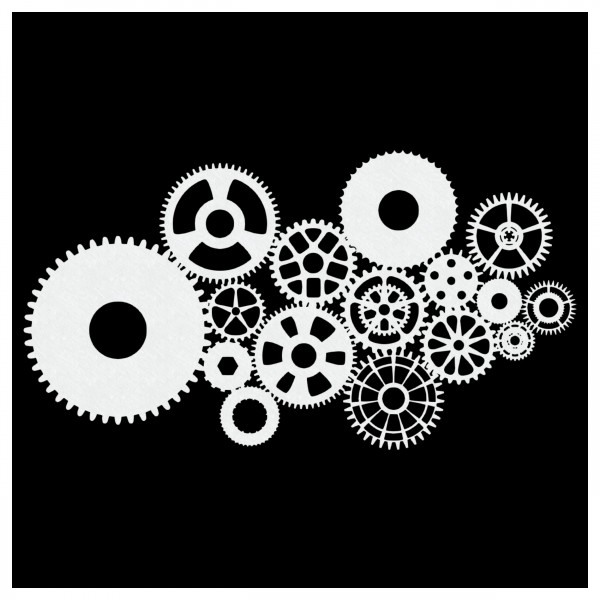 Clockwork Gears | Airbrush Schablone Uhrwerk | ca. 26cm x 14cm