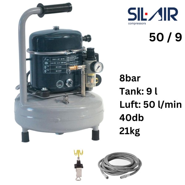Sil Air 50 / 9 | Silent Airbrush Kompressor SET