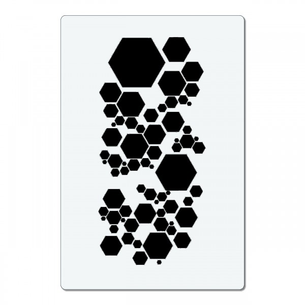 Waben #141 | Airbrush-Schablone ca. A4 | Honeycomb Stencil