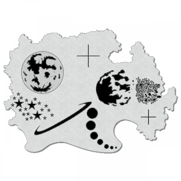 Weltall Planeten Sterne #1 | Airbrush Schablone ca. A4