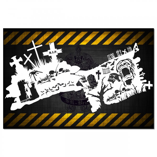 Horror Friedhof R.I.P. #180 | Airbrush Schablonen Set 2tlg.