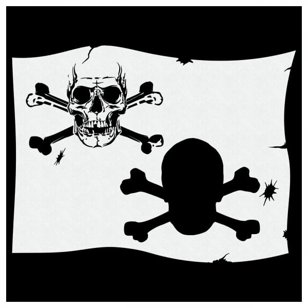 "Pirat Skull" | Totenkopf Airbrush Schablone | ca. A4