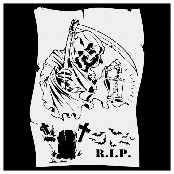 Sensenmann R.I.P Reaper | Airbrush Schablone ca. A4