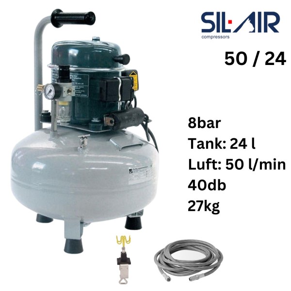 Sil Air 50 / 24 | Silent Airbrush Kompressor SET
