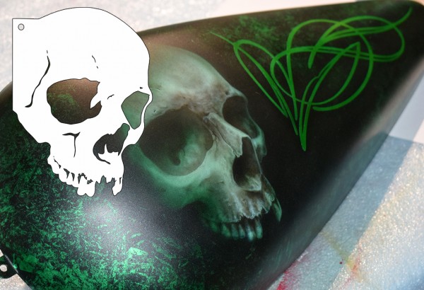 Skull #239 | Totenkopf Airbrush-Schablone A5