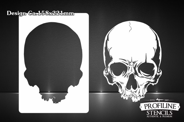 Skull #242 | Totenkopf Airbrush-Schablone A4