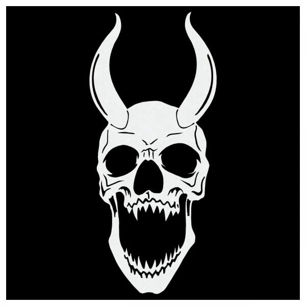 "Devil Skull" | Totenkopf Airbrush-Schablone ca. A4