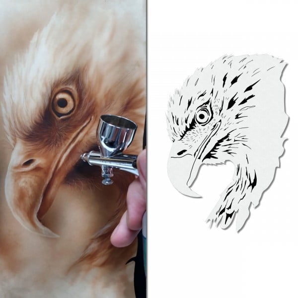 Adler Kopf | Airbrush Schablone