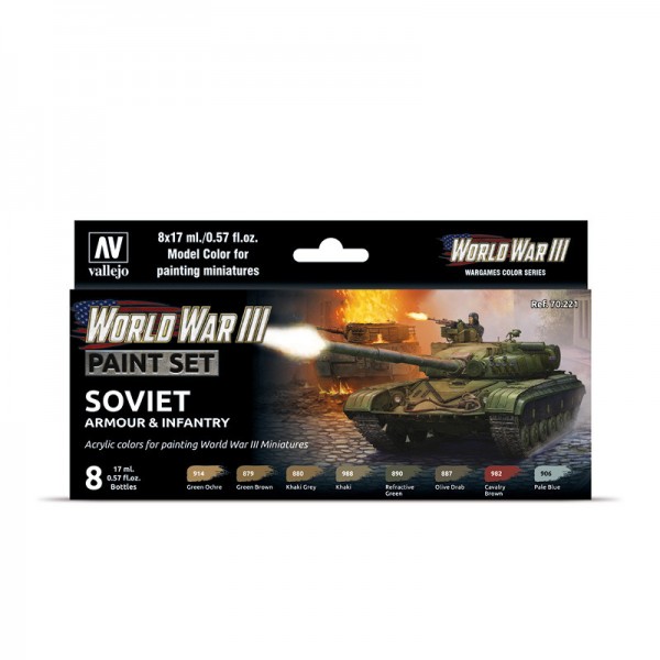 Soviet Armour & Infantry WW III Model Color Vallejo Modellbau-FarbenSet